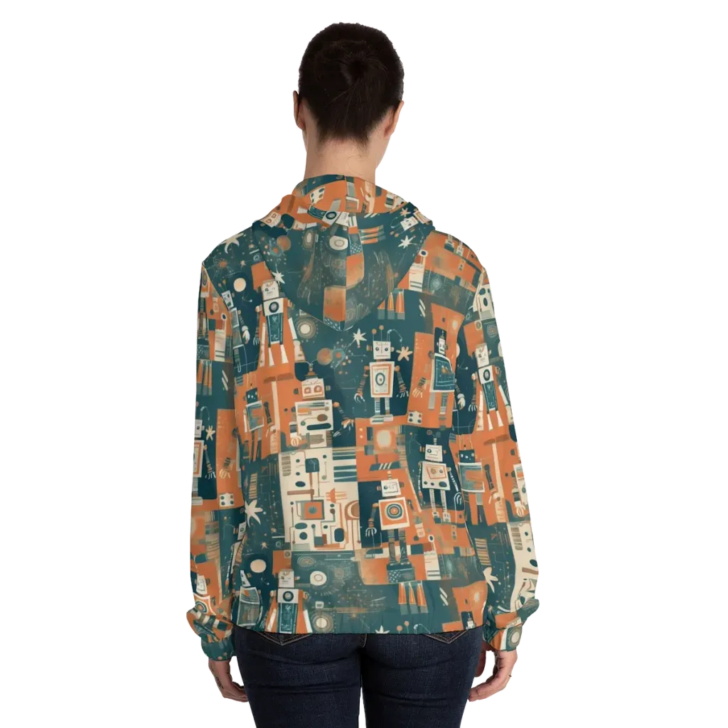 Tomorrow’s Tin Parade on Women's Full-Zip Hoodie — Back On Person