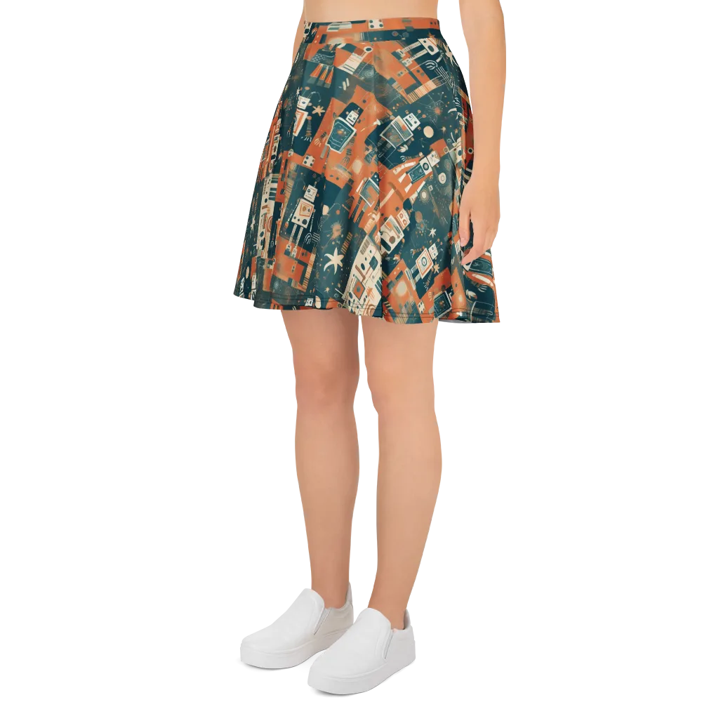 Tomorrow’s Tin Parade on Skater Skirt — Left