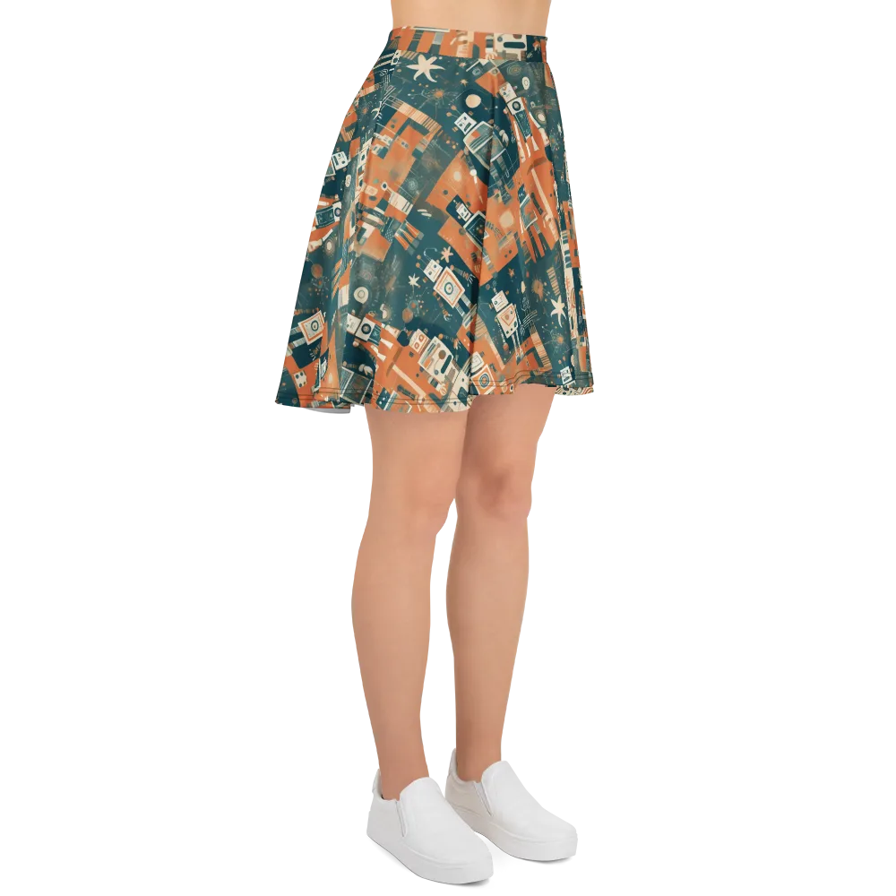 Tomorrow’s Tin Parade on Skater Skirt — Right