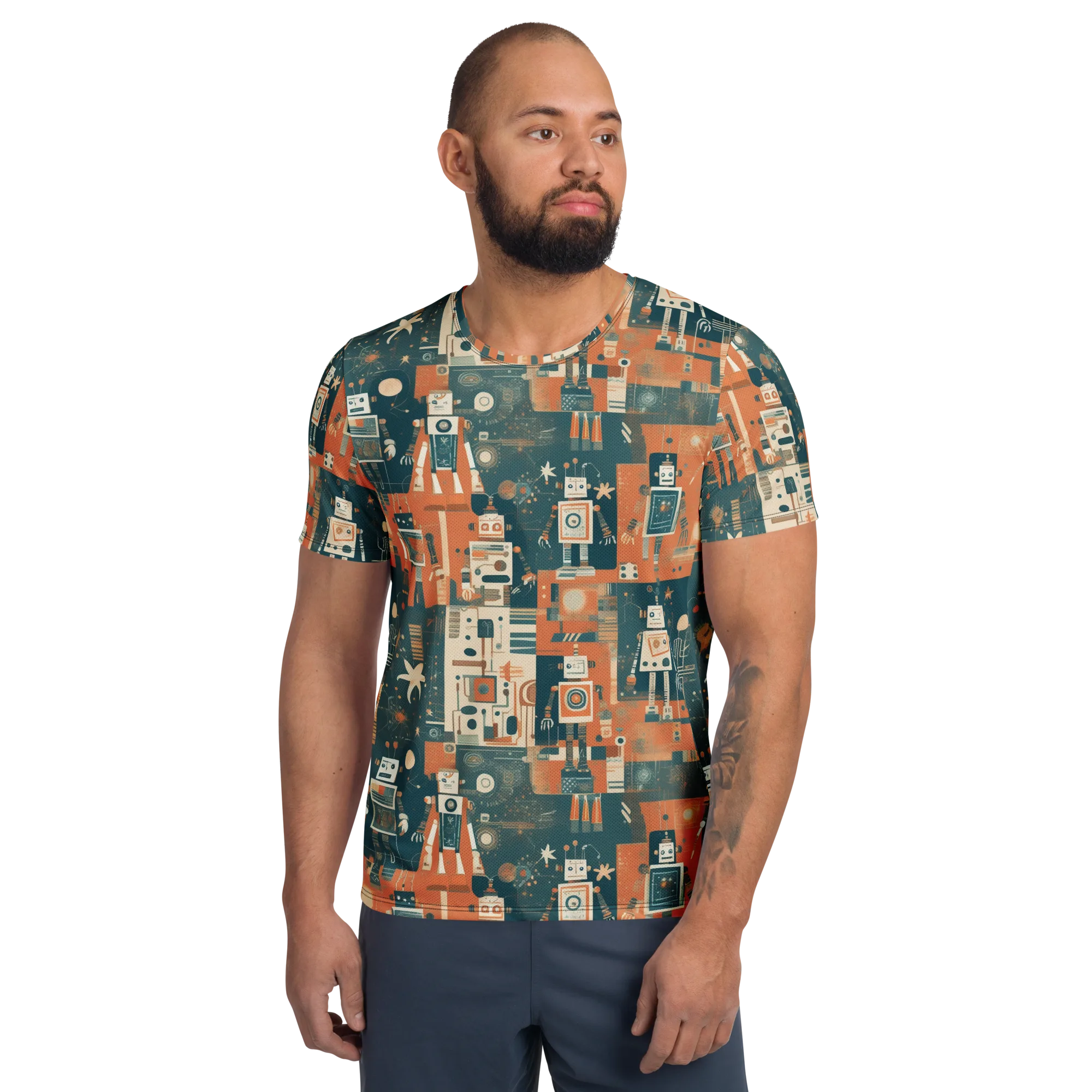 Tomorrow’s Tin Parade on Men's Athletic T-Shirt — Front