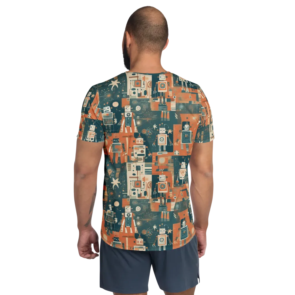 Tomorrow’s Tin Parade on Men's Athletic T-Shirt — Back