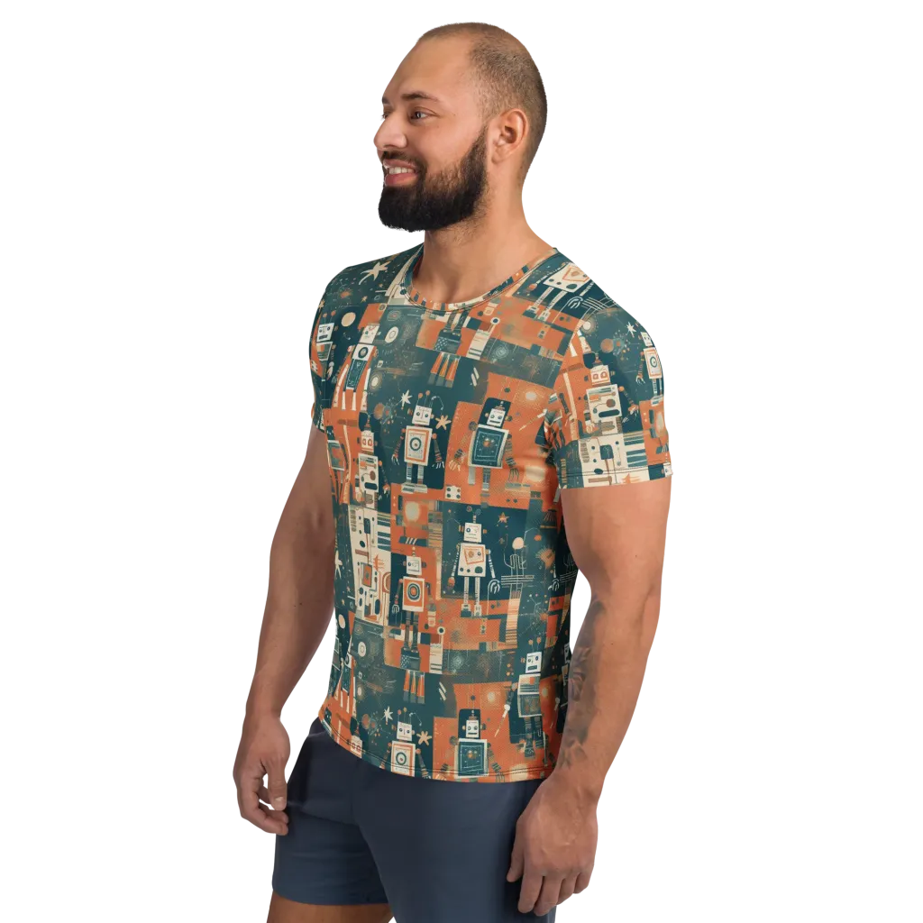 Tomorrow’s Tin Parade on Men's Athletic T-Shirt — Left