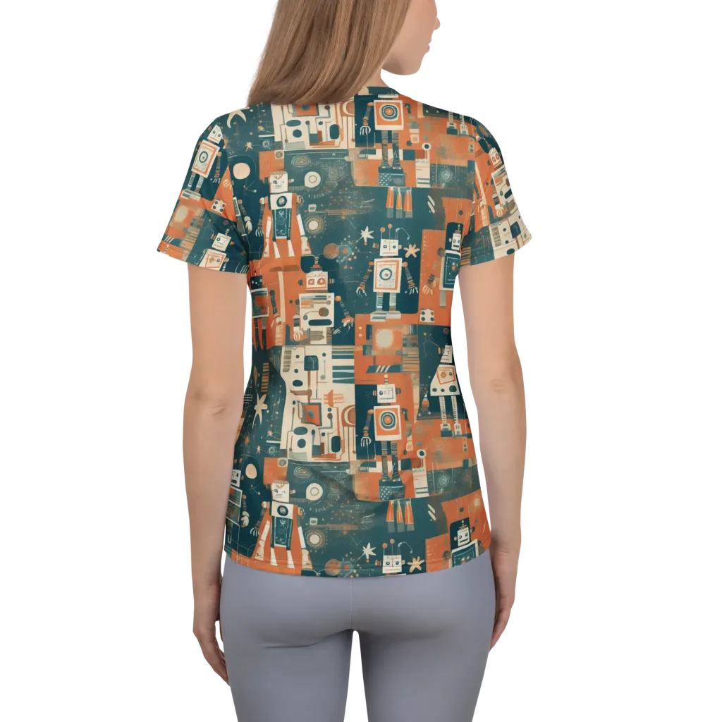 Tomorrow’s Tin Parade on Women's Athletic T-Shirt — Back
