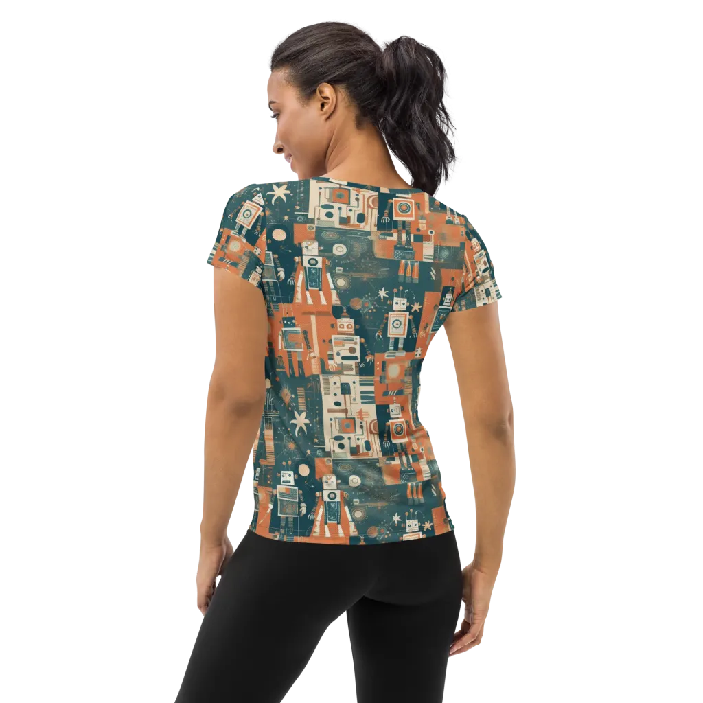 Tomorrow’s Tin Parade on Women's Athletic T-Shirt — Back