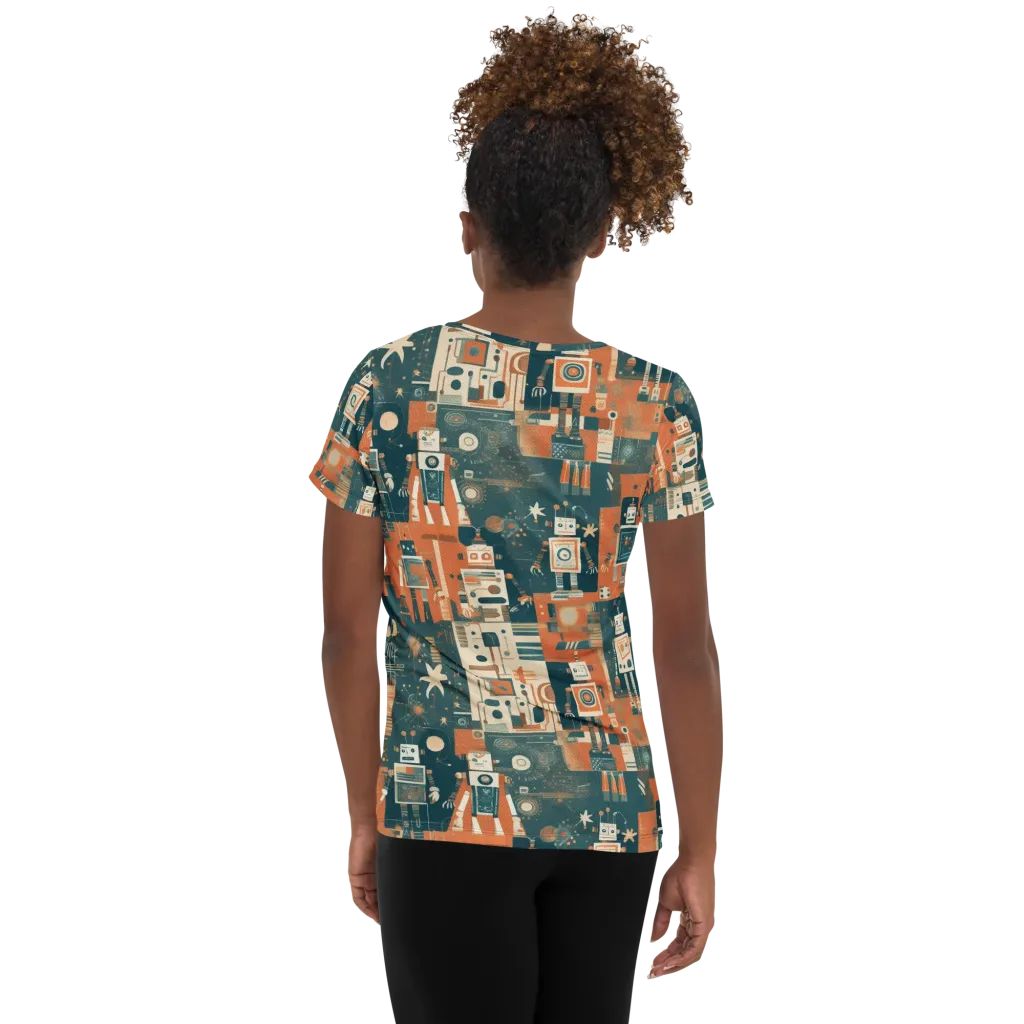 Tomorrow’s Tin Parade on Women's Athletic T-Shirt — Back