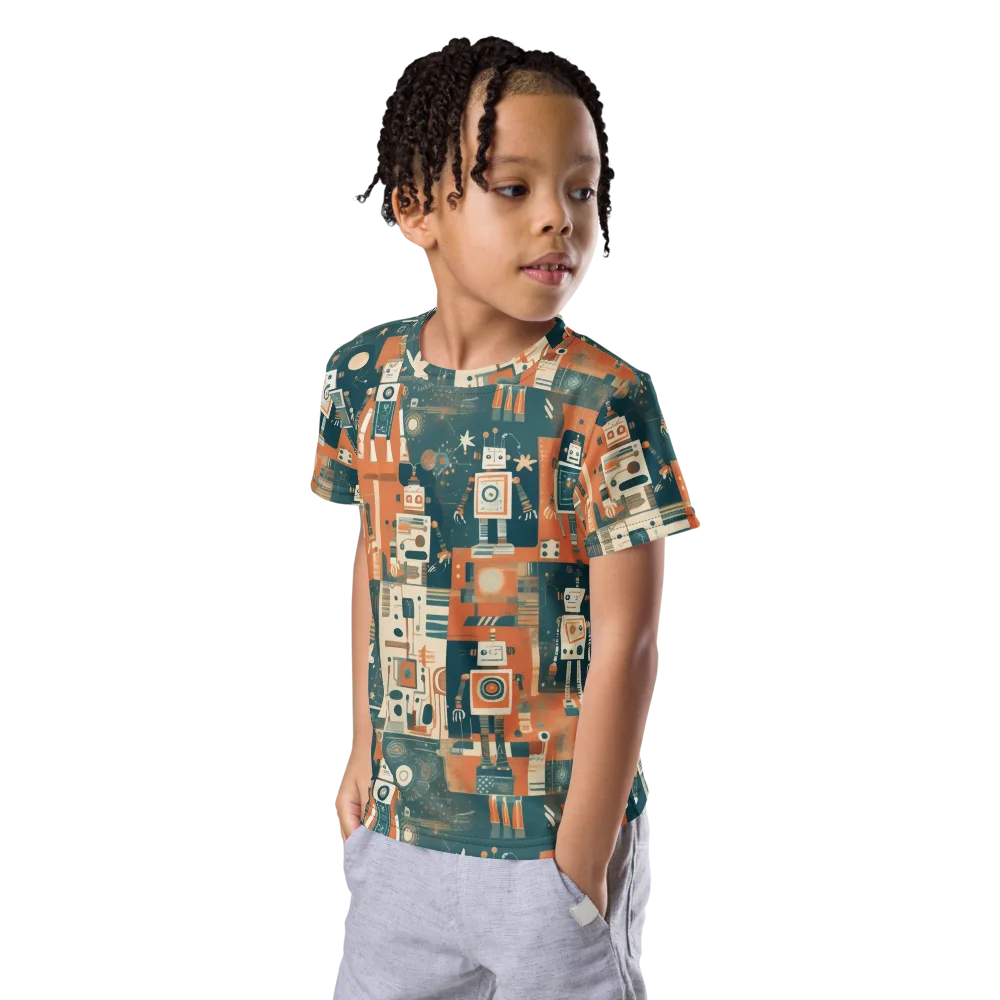 Tomorrow’s Tin Parade on Kids Crew Neck T-Shirt — Left Front