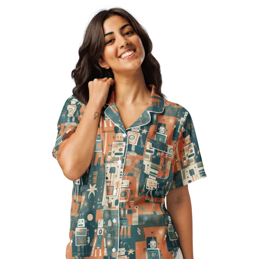 Tomorrow’s Tin Parade on a Women's Short Sleeve Pajama Top