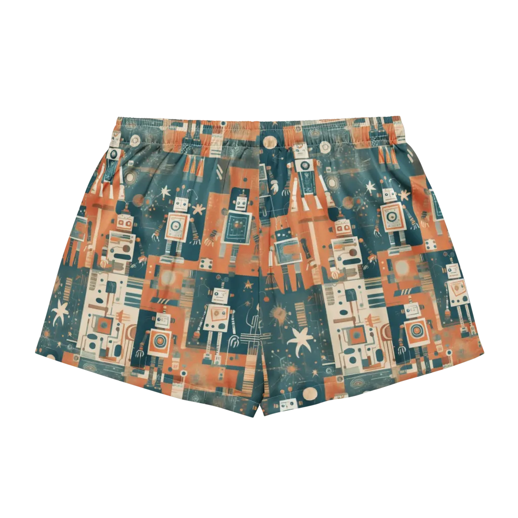 Tomorrow’s Tin Parade on Women's Pajama Shorts — Back