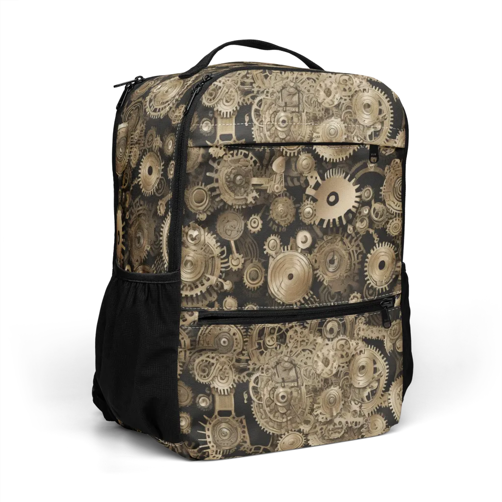 Brasswork Bloom on Utility Backpack — Right Front