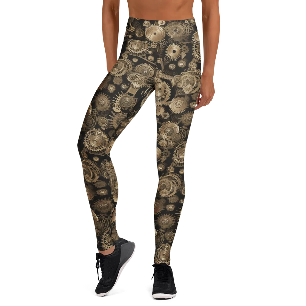 Brasswork Bloom on Yoga Leggings — Front