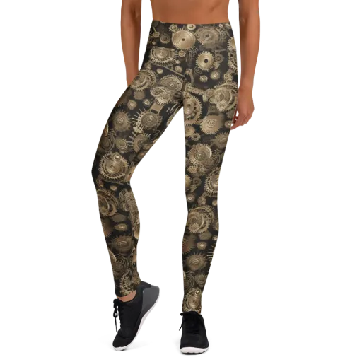 Brasswork Bloom on a Yoga Leggings