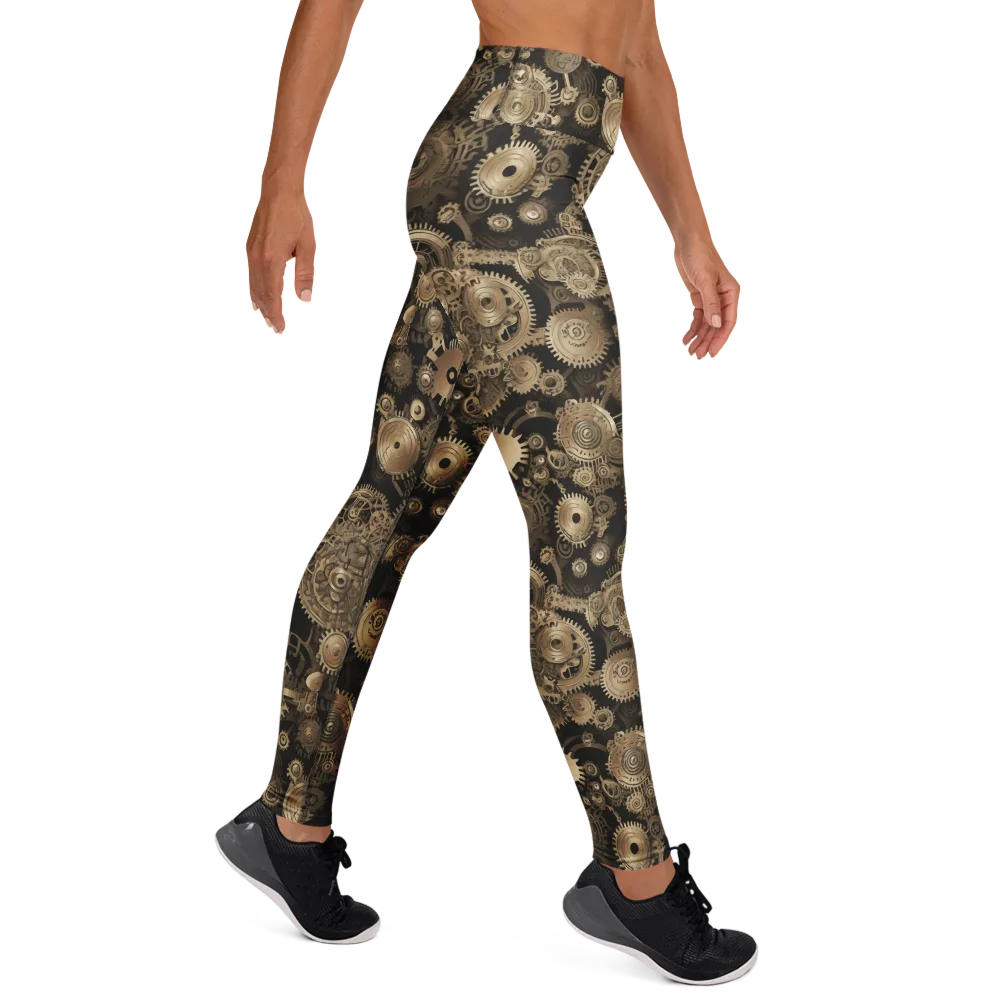Brasswork Bloom on Yoga Leggings — Right