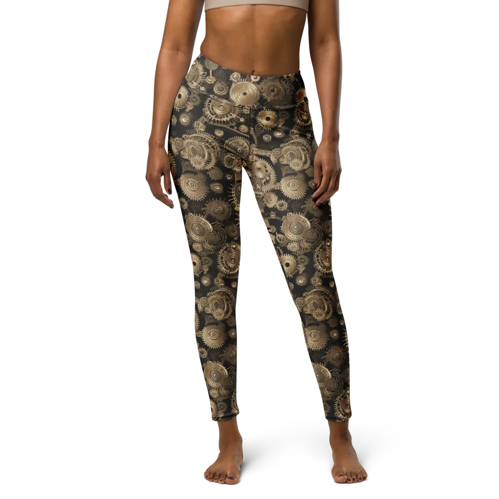 Brasswork Bloom on Yoga Leggings — Front