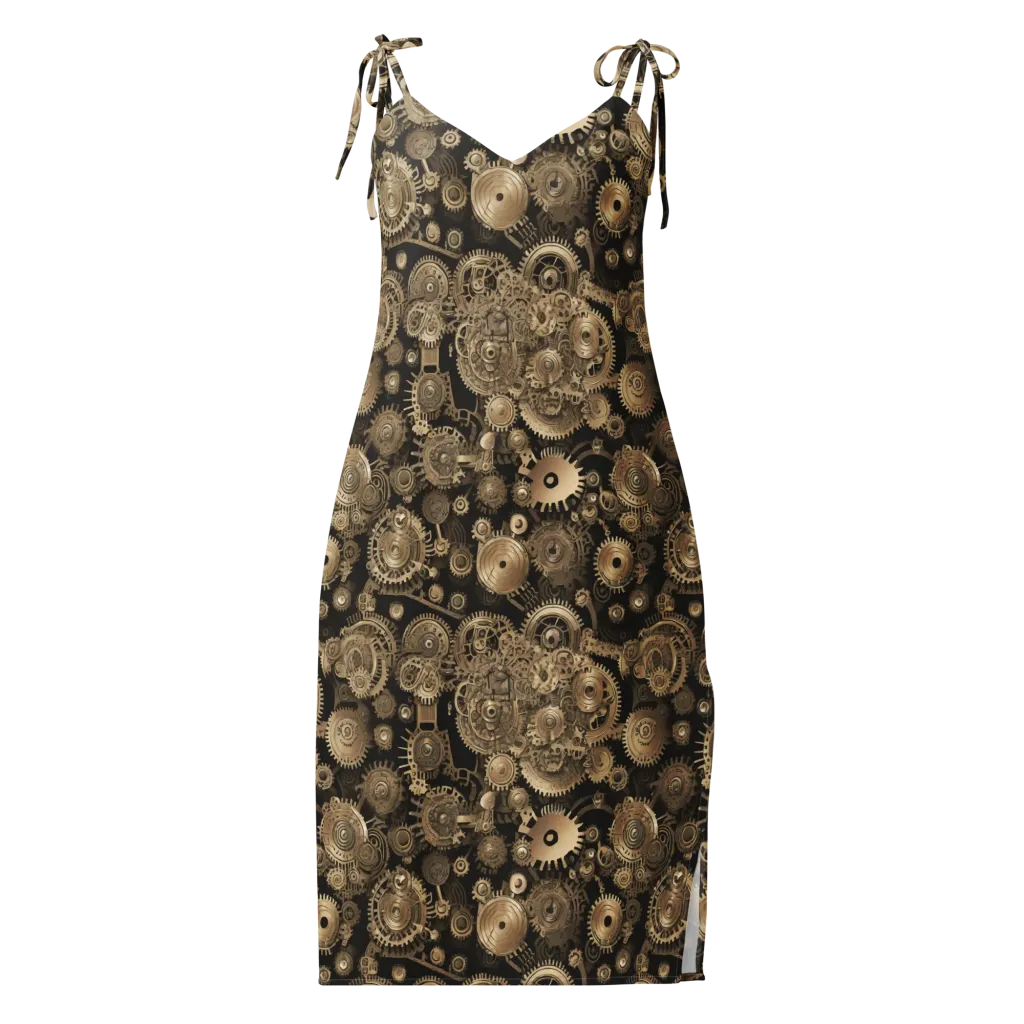 Brasswork Bloom on Slip Dress — Front