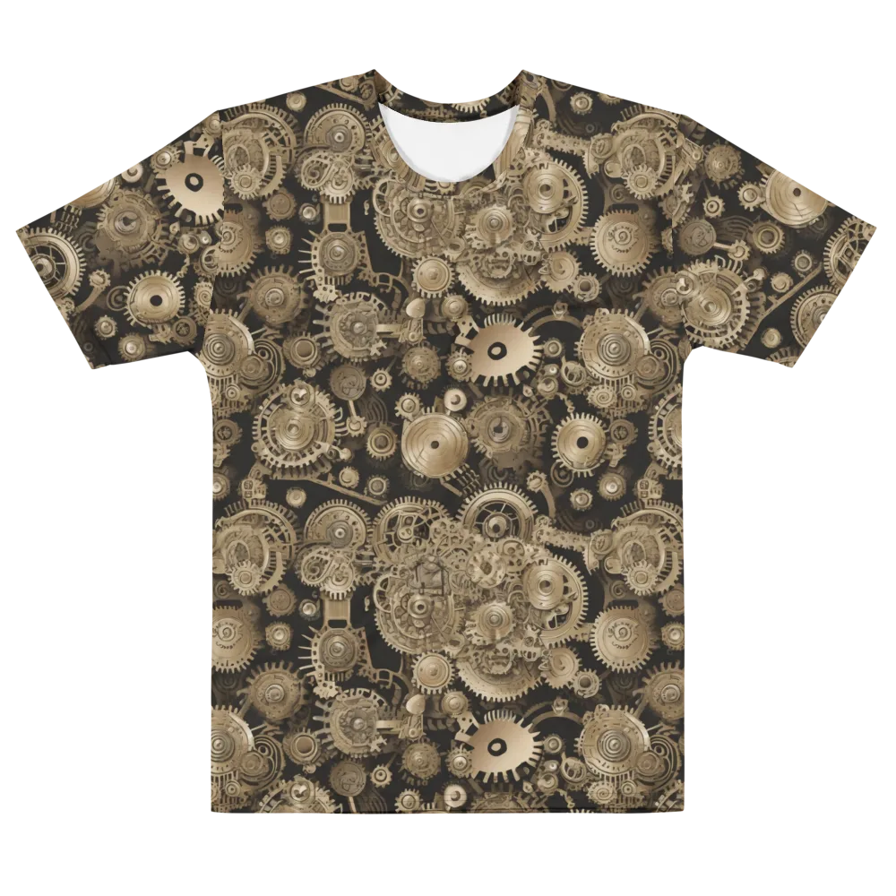 Brasswork Bloom on Men's Cotton Crew Neck T-Shirt — Front