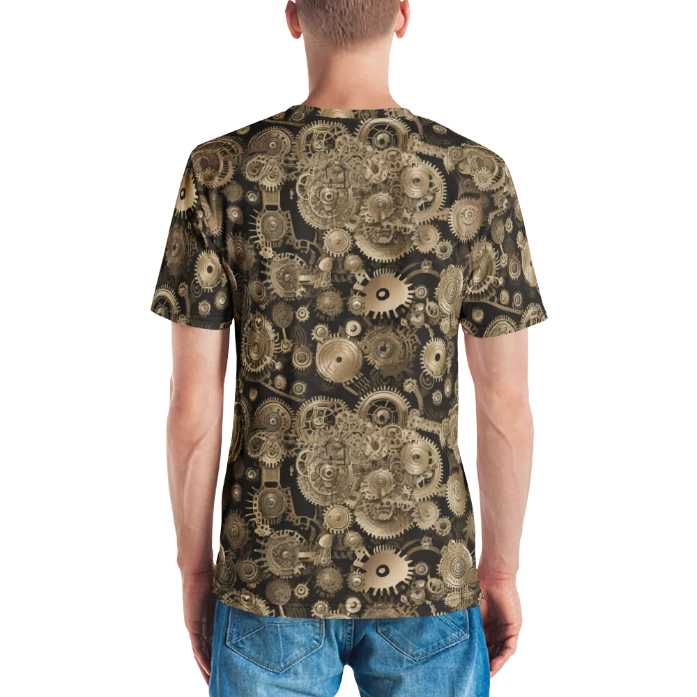 Brasswork Bloom on Men's Crew Neck T-Shirt — Back