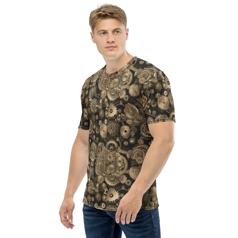 Brasswork Bloom on Men's Crew Neck T-Shirt — Left