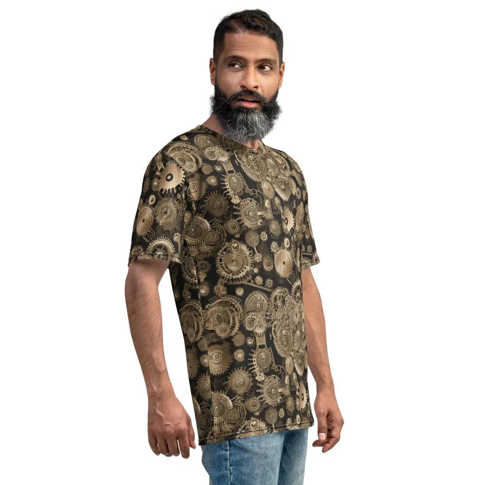 Brasswork Bloom on Men's Crew Neck T-Shirt — Right