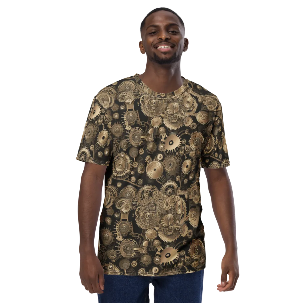 Brasswork Bloom on Men's Crew Neck T-Shirt — Front