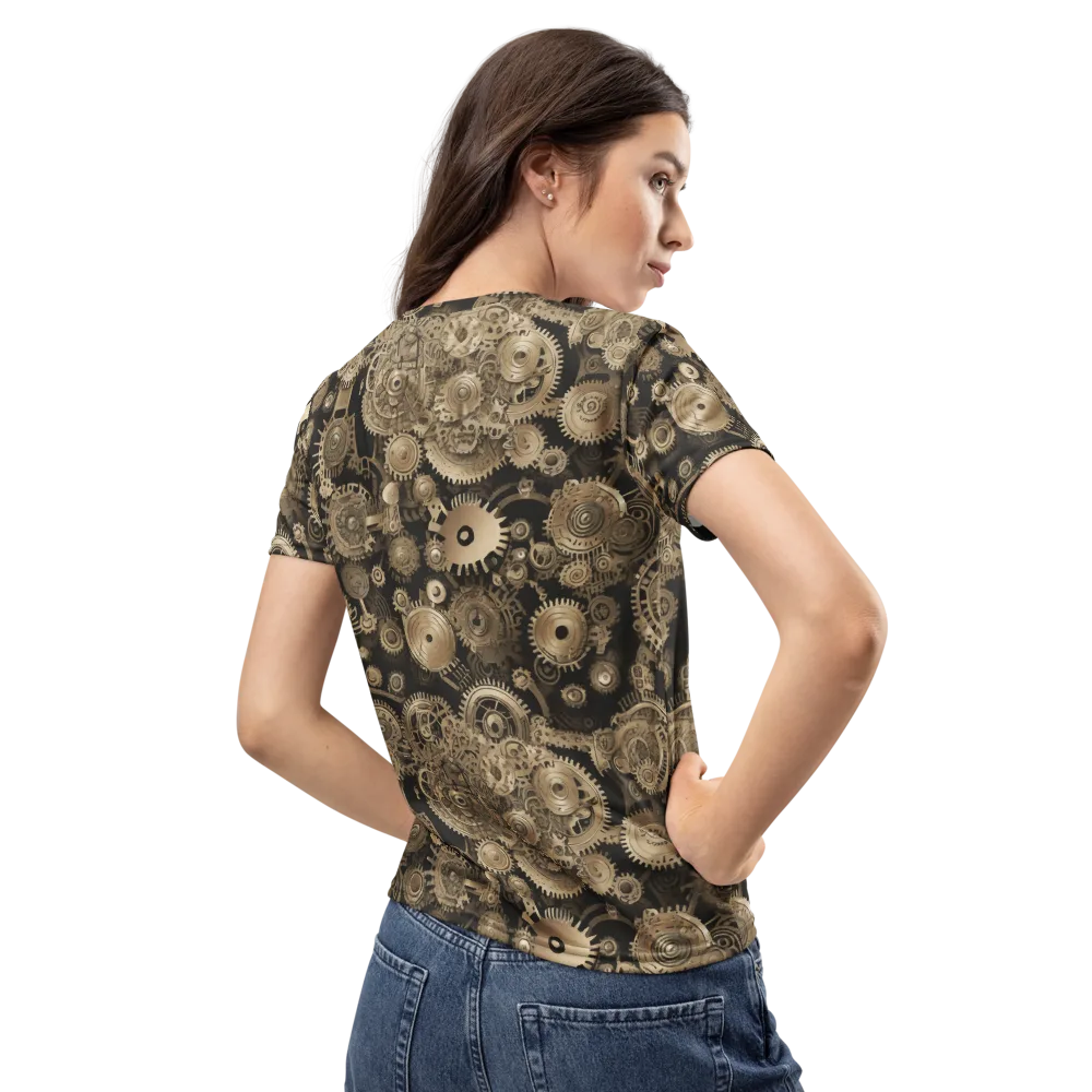 Brasswork Bloom on Women's Crew Neck T-Shirt — Back