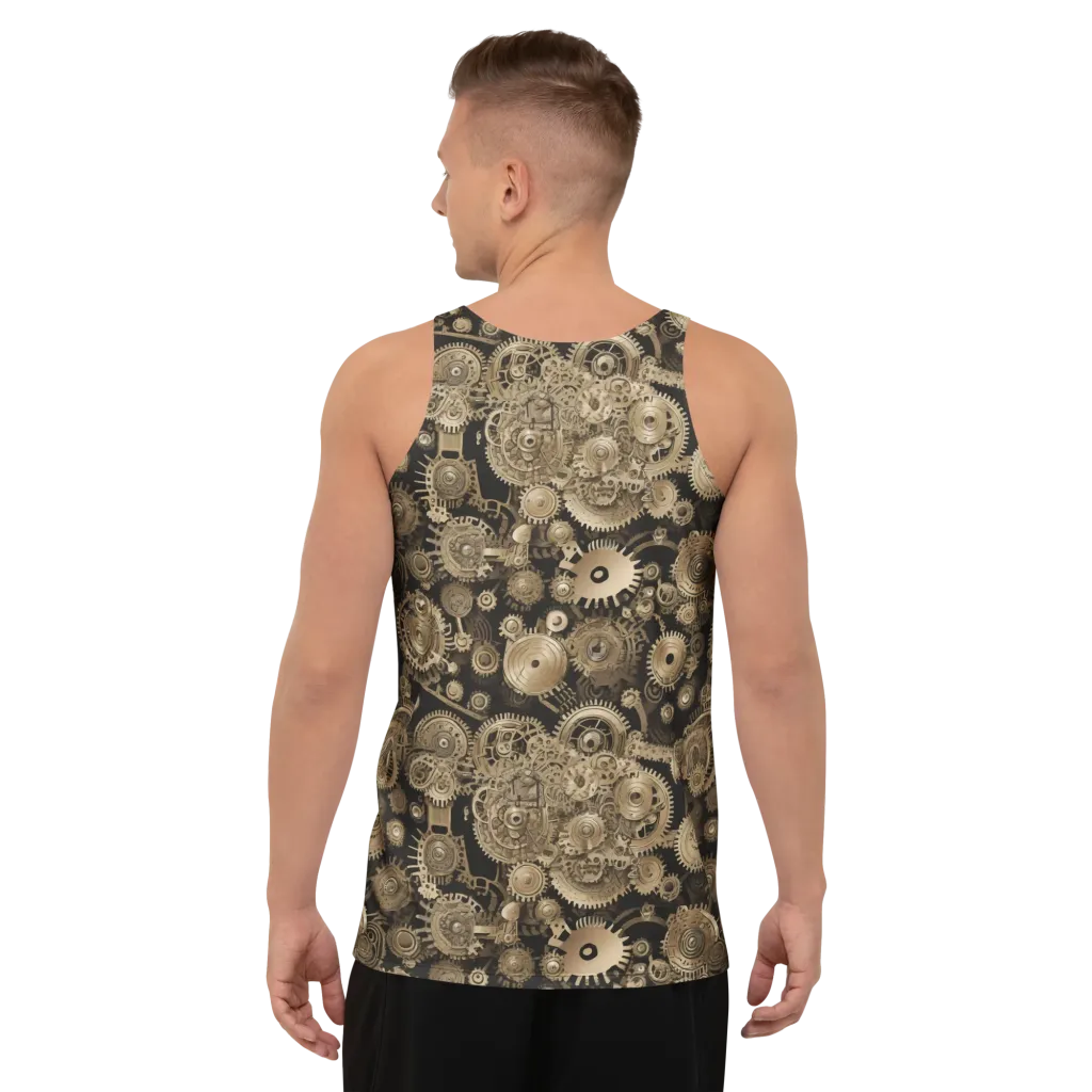 Brasswork Bloom on Men's Tank Top — Back