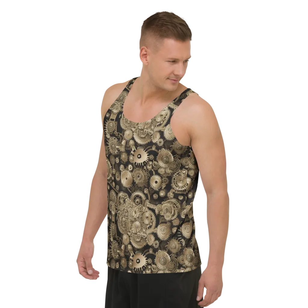 Brasswork Bloom on Men's Tank Top — Left Front