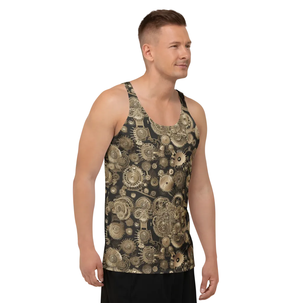 Brasswork Bloom on Men's Tank Top — Right Front