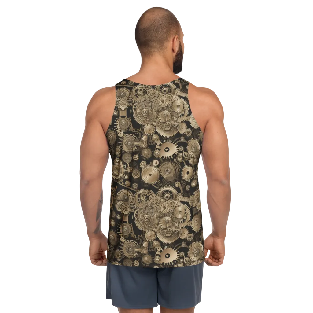 Brasswork Bloom on Men's Tank Top — Back