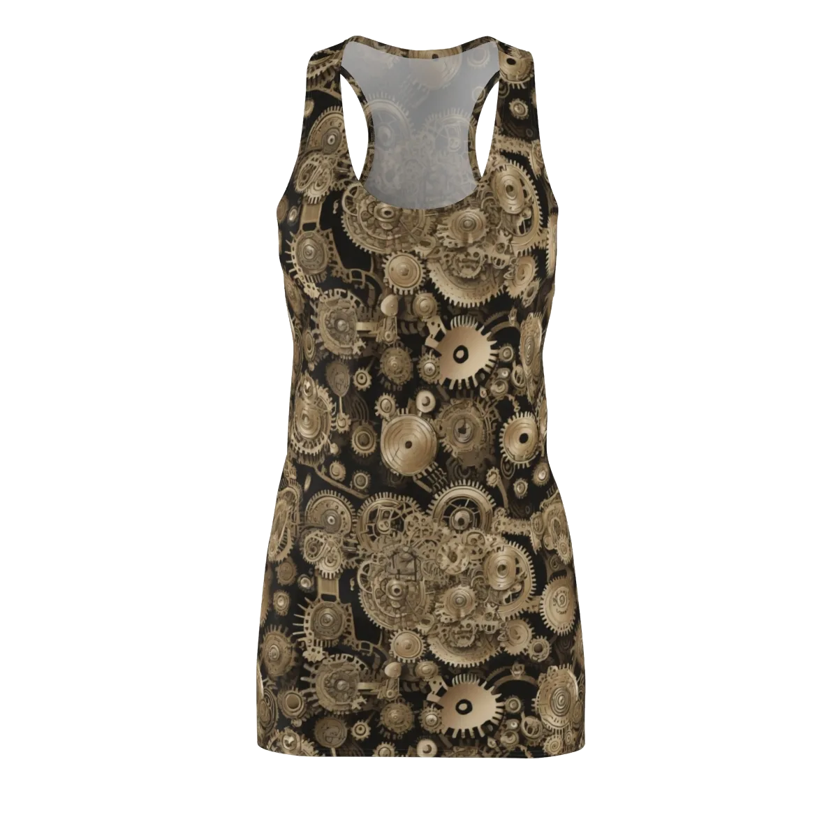 Brasswork Bloom on Racerback Dress — Front