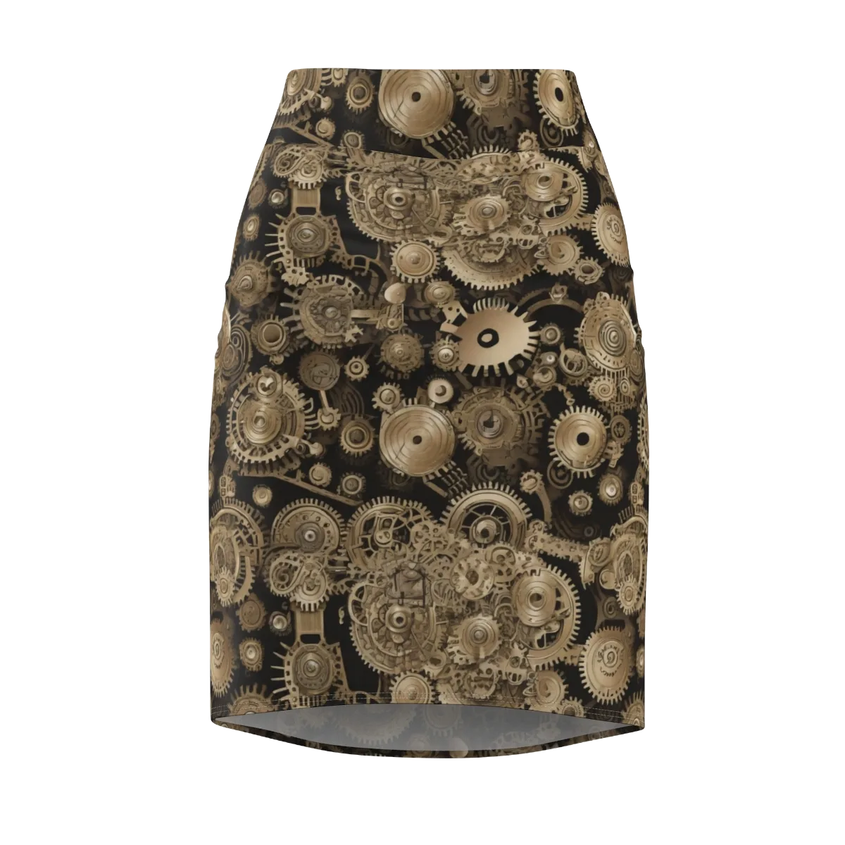 Brasswork Bloom on Pencil Skirt — Front