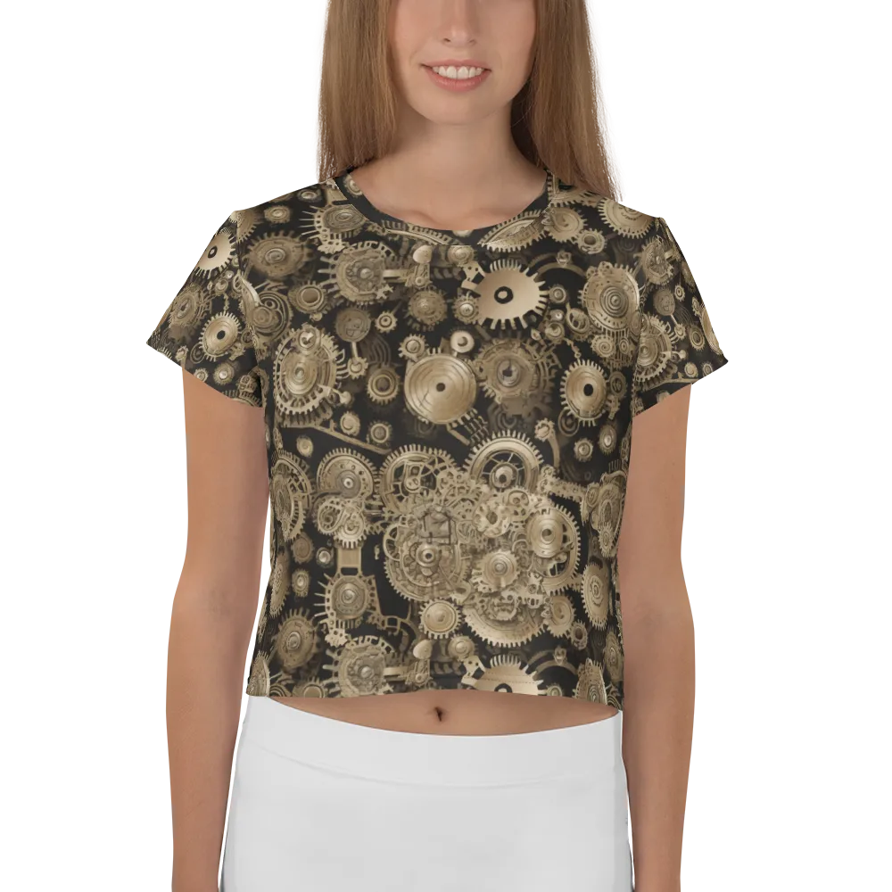 Brasswork Bloom on Crop Tee — Front