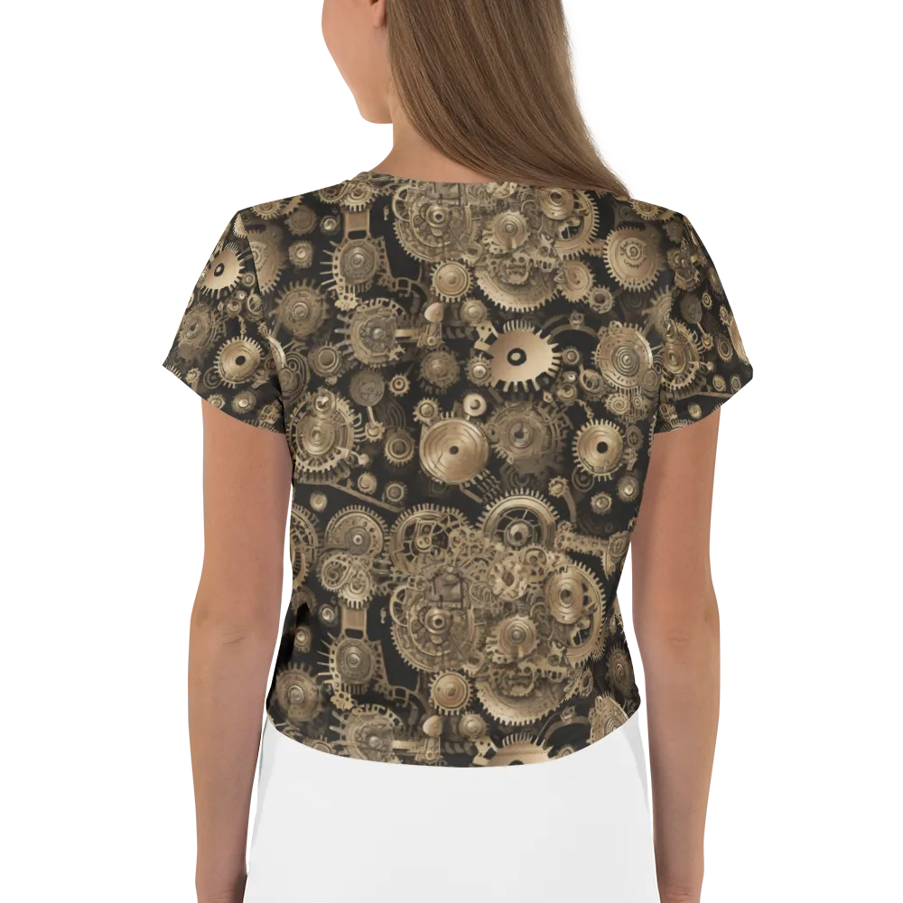 Brasswork Bloom on Crop Tee — Back
