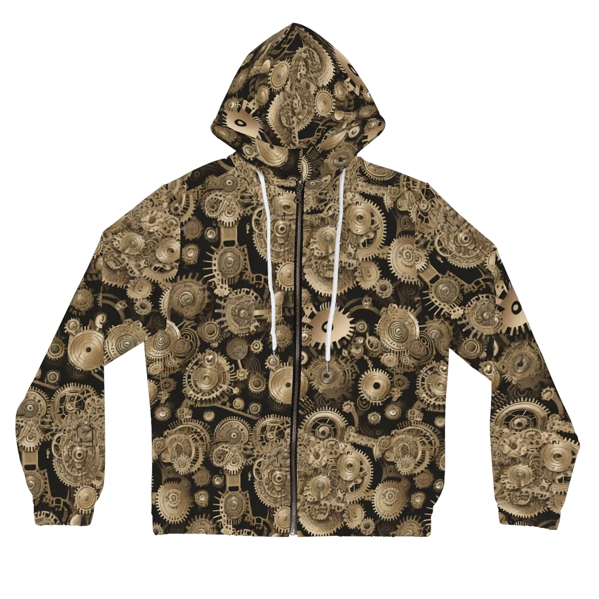 Brasswork Bloom on Women's Full-Zip Hoodie — Front