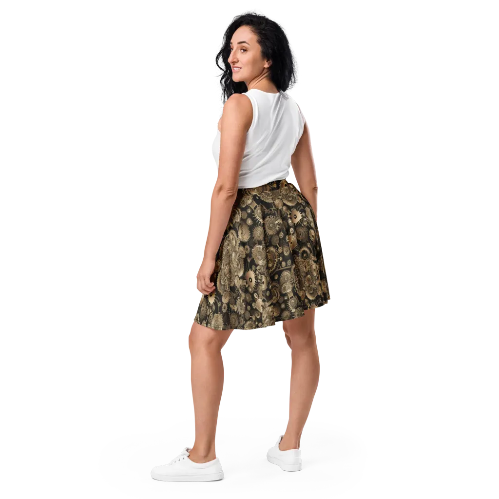 Brasswork Bloom on Skater Skirt — Back
