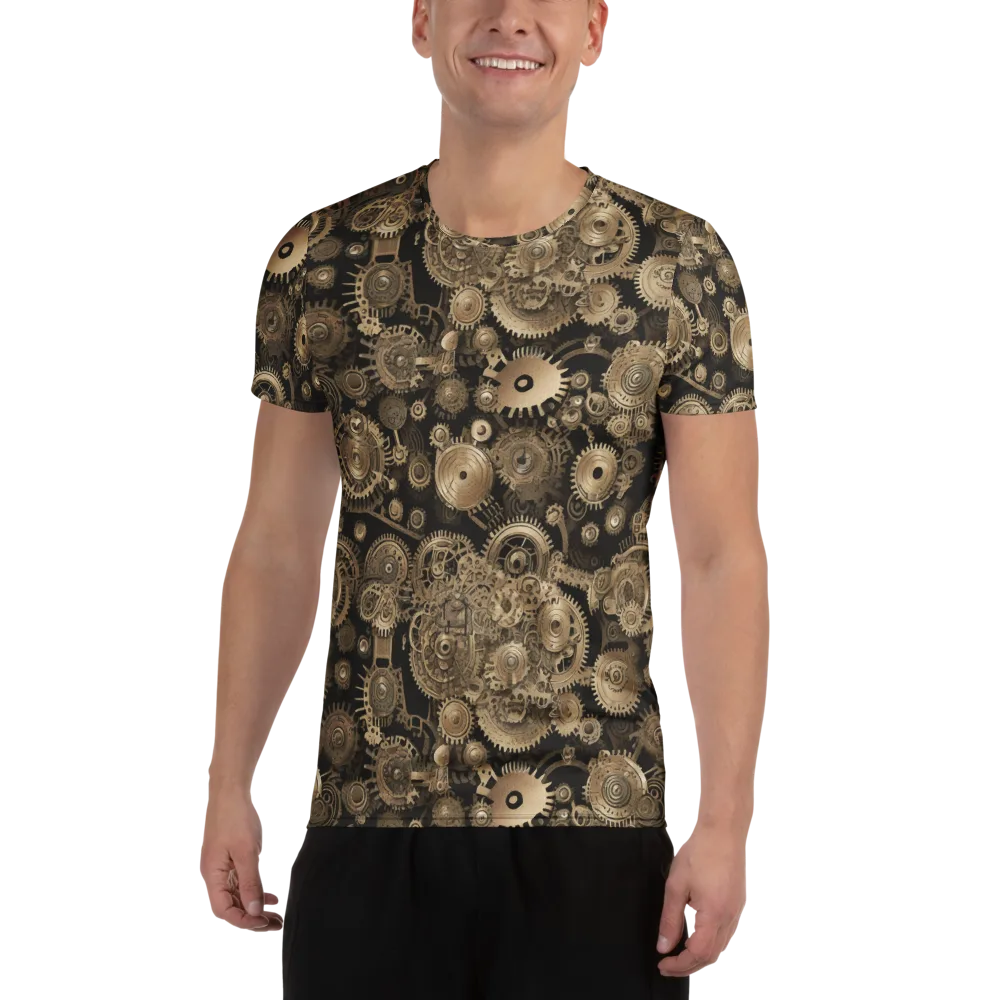 Brasswork Bloom on Men's Athletic T-Shirt — Front