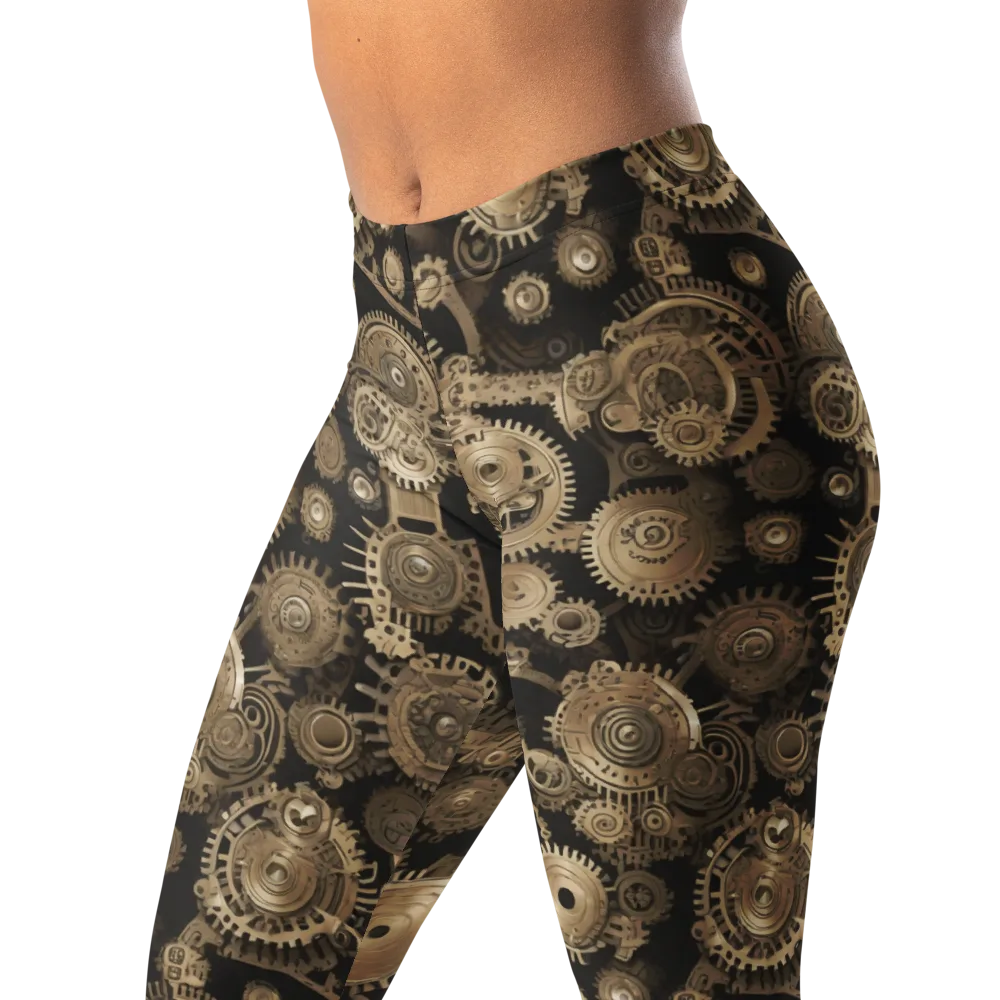 Brasswork Bloom on Leggings — Left Front