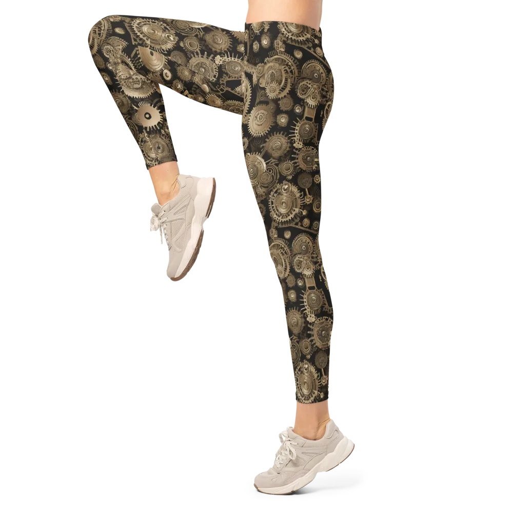 Brasswork Bloom on Leggings — Left