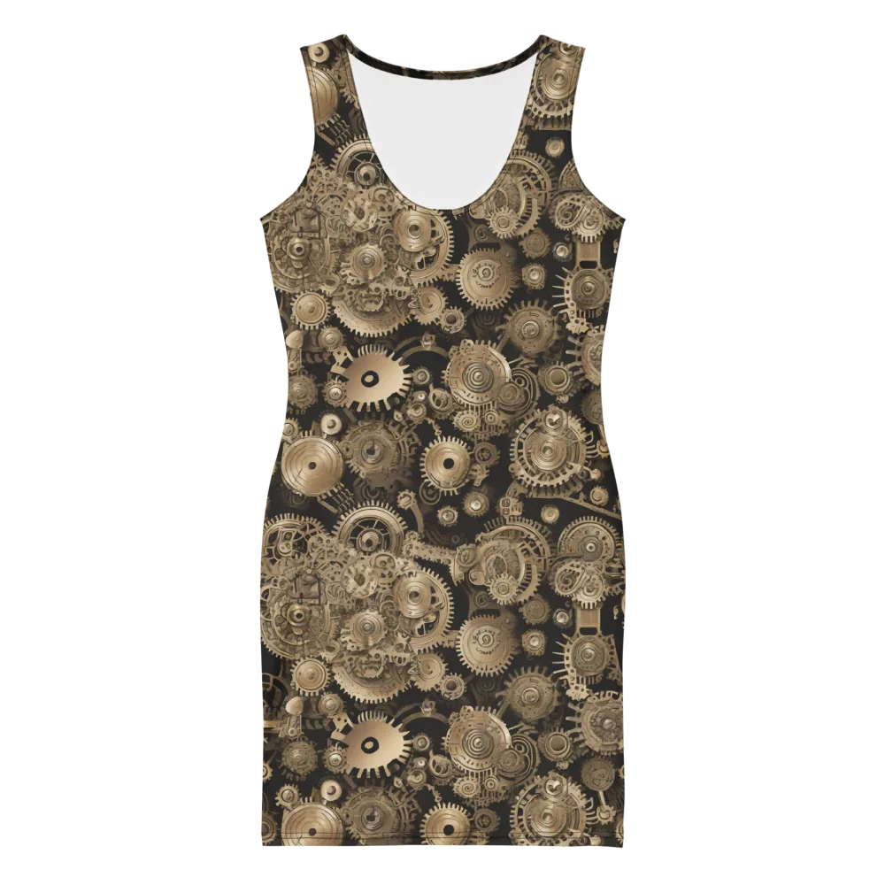 Brasswork Bloom on Bodycon Dress — Front