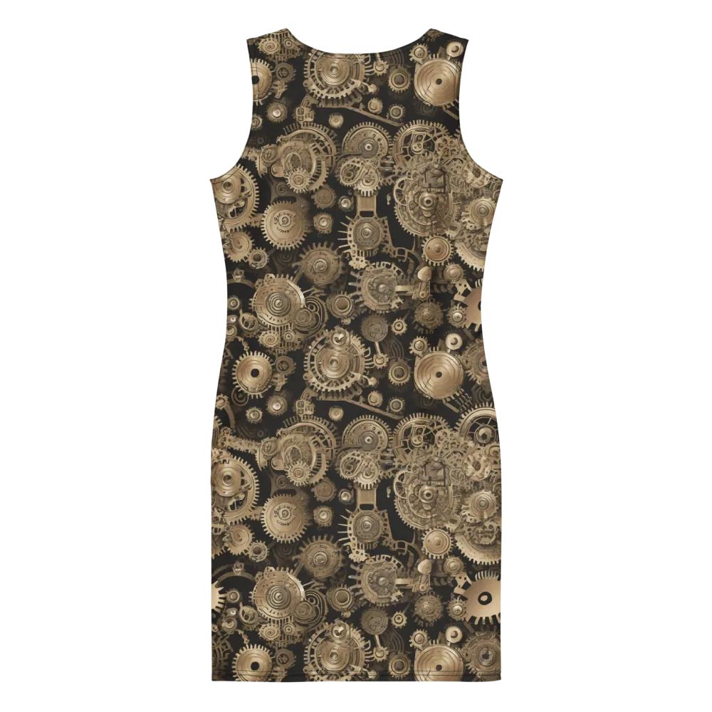 Brasswork Bloom on Bodycon Dress — Back