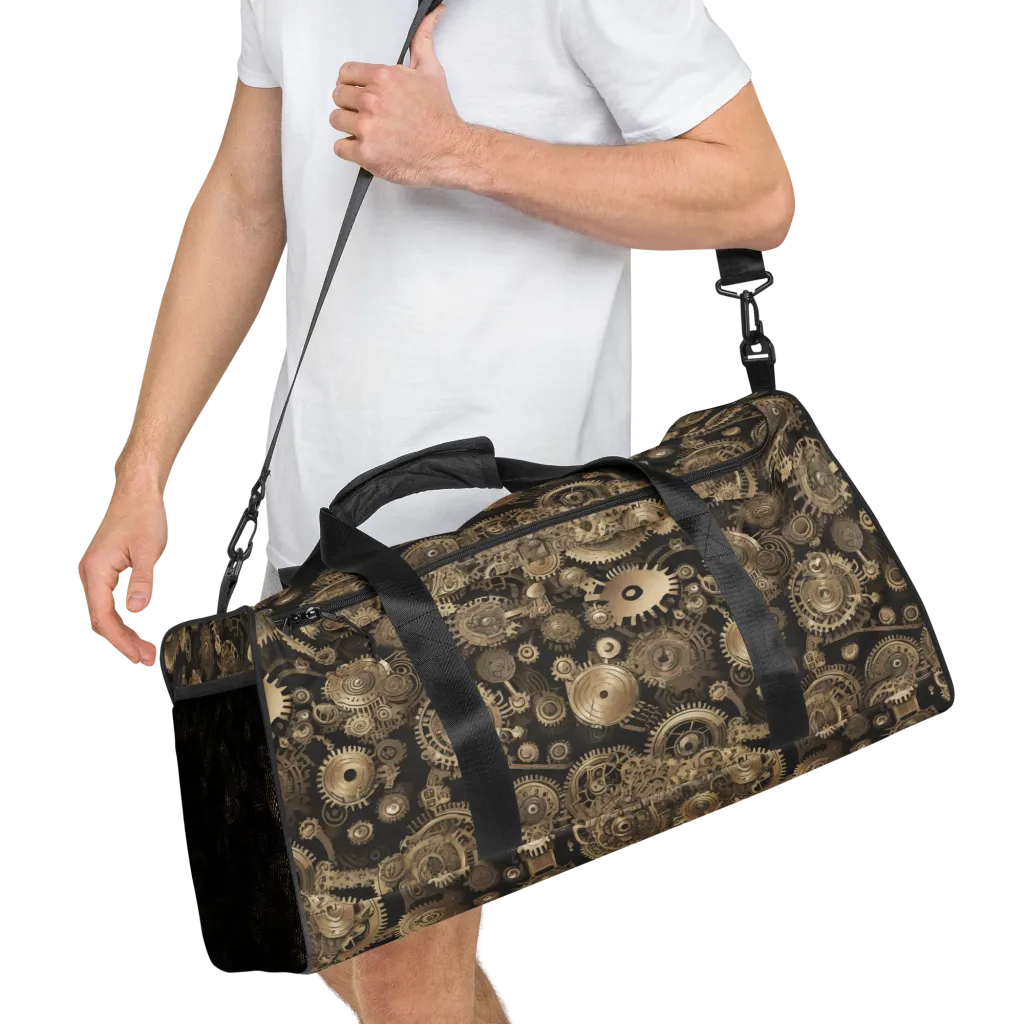 Brasswork Bloom on Duffle Bag — Right Front