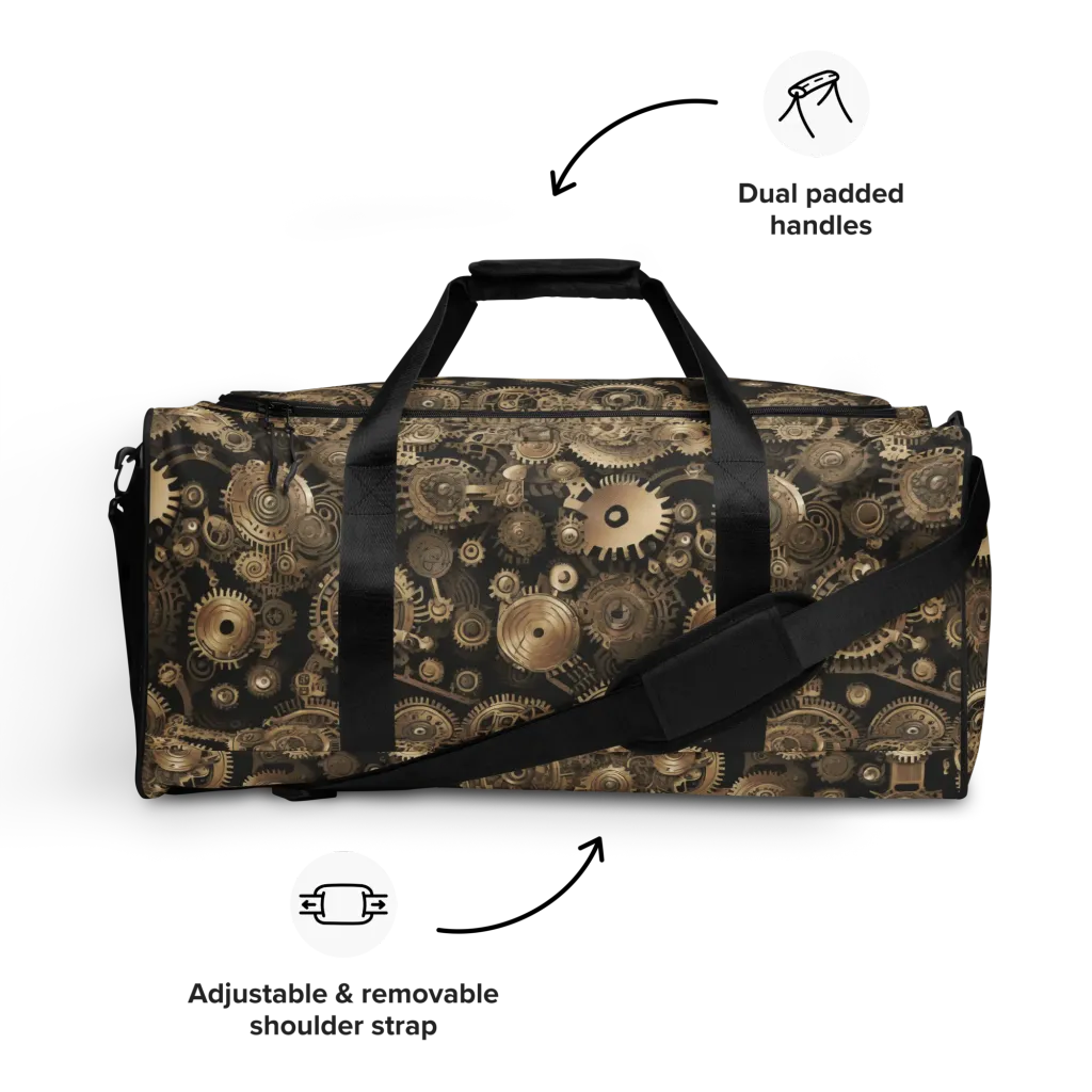 Brasswork Bloom on Duffle Bag — Front
