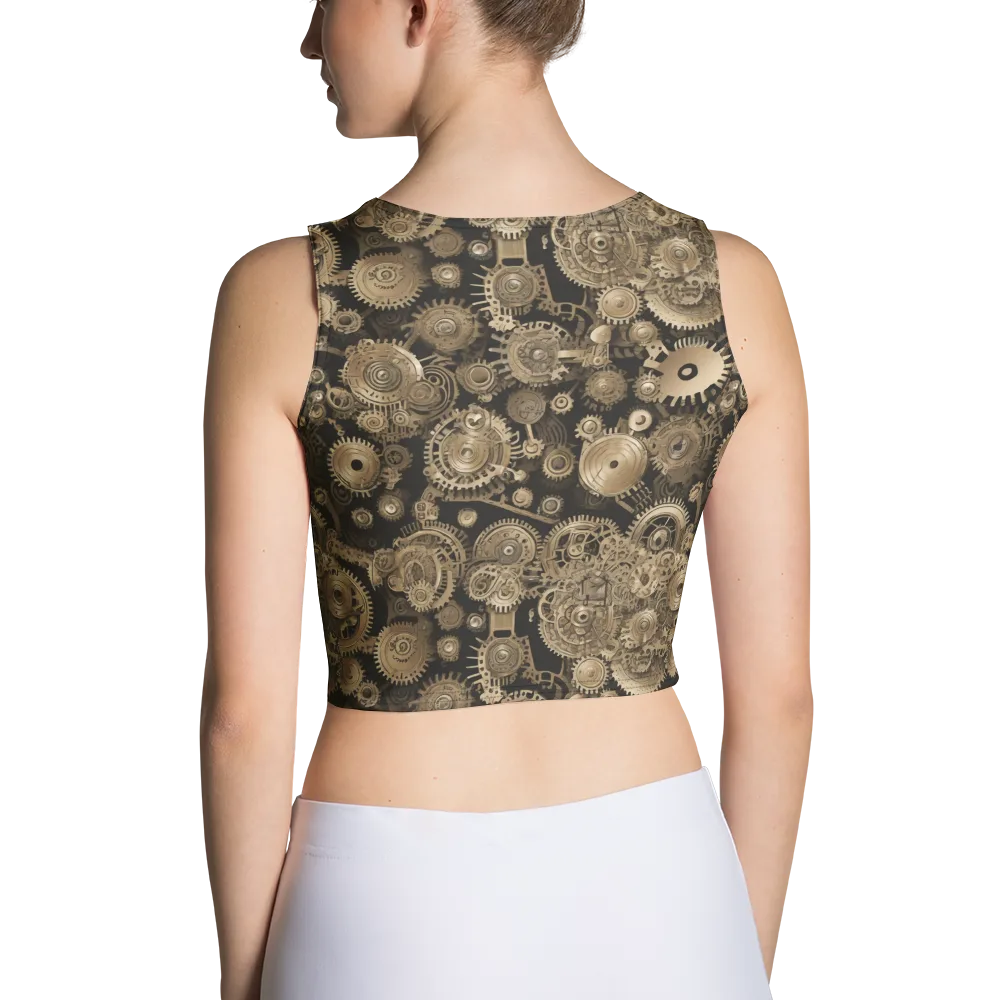 Brasswork Bloom on Crop Top — Back