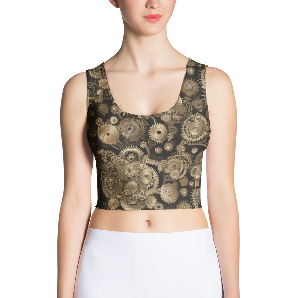 Brasswork Bloom on Crop Top — Front