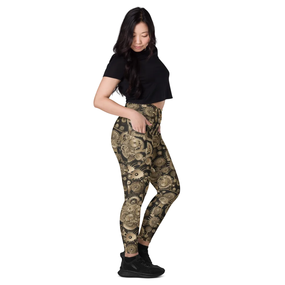 Brasswork Bloom on Leggings with Pockets — Right
