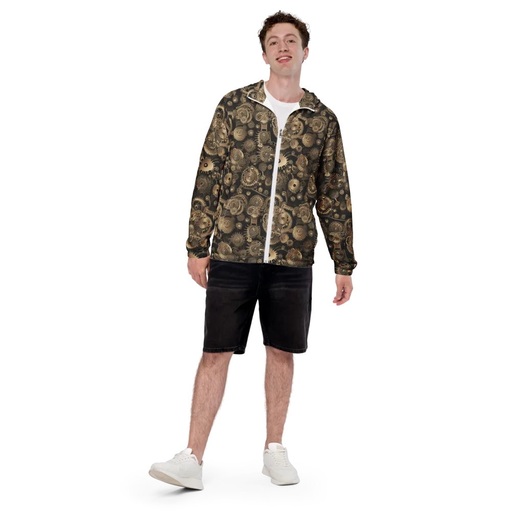 Brasswork Bloom on Men's Windbreaker — Front