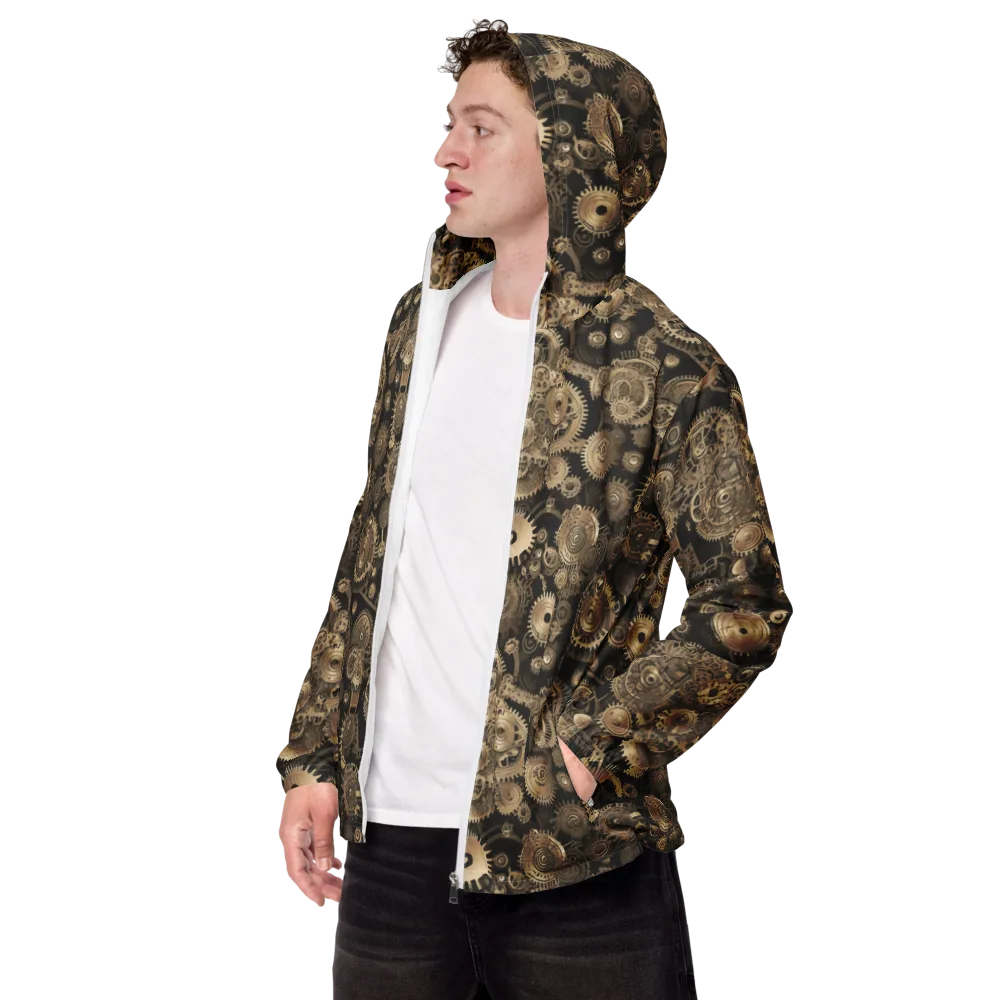 Brasswork Bloom on Men's Windbreaker — Left Front
