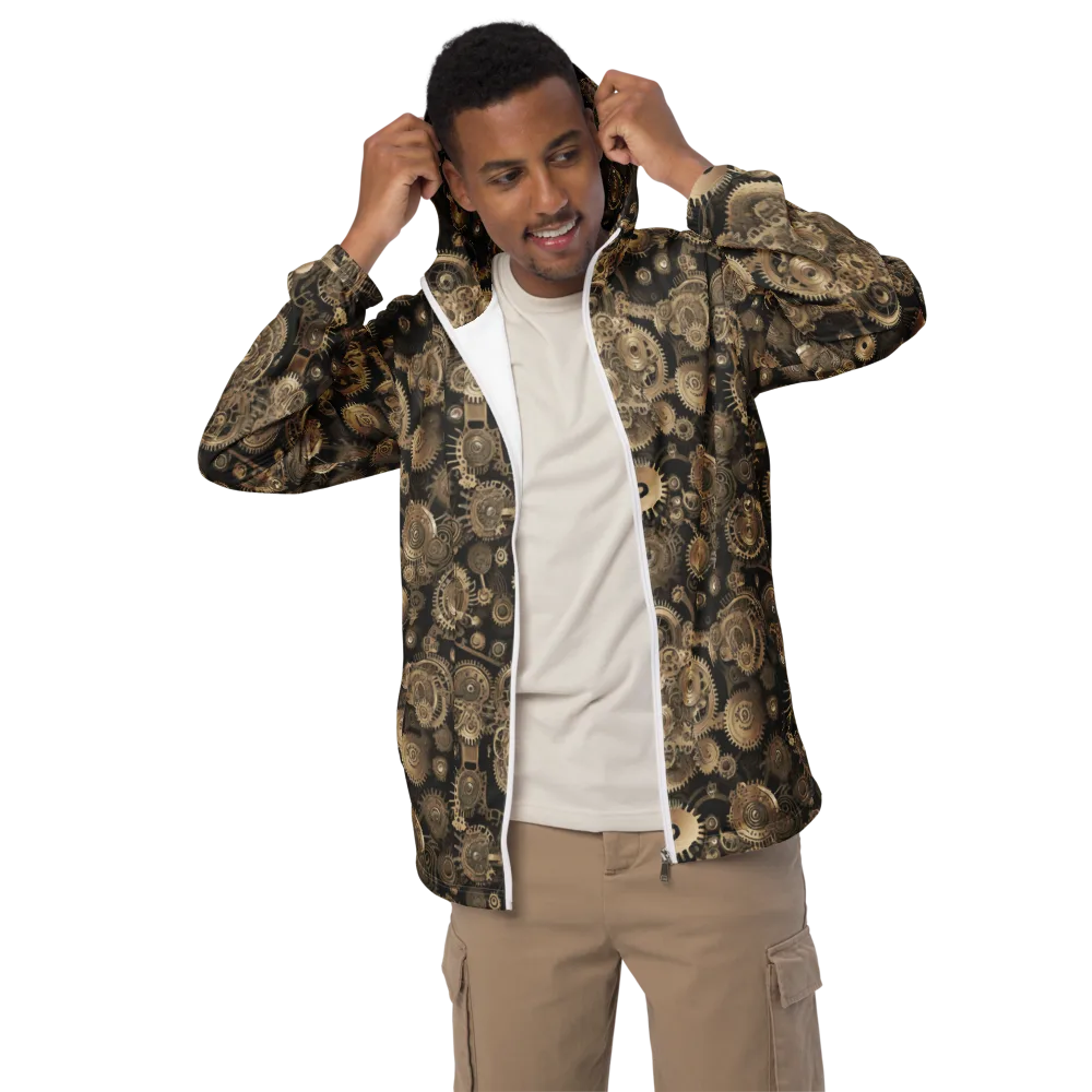Brasswork Bloom on Men's Windbreaker — Front