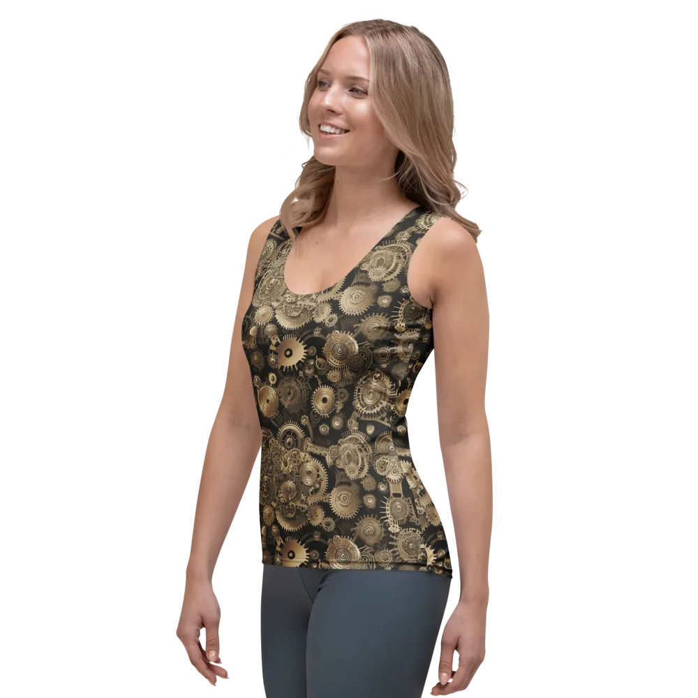 Brasswork Bloom on Women's Tank Top — Left Front