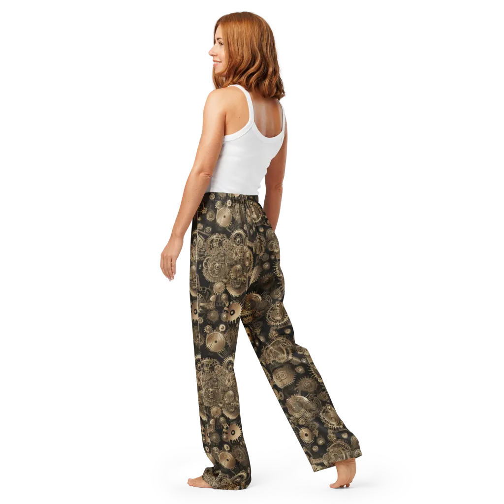 Brasswork Bloom on Women's Pajama Pants — Back
