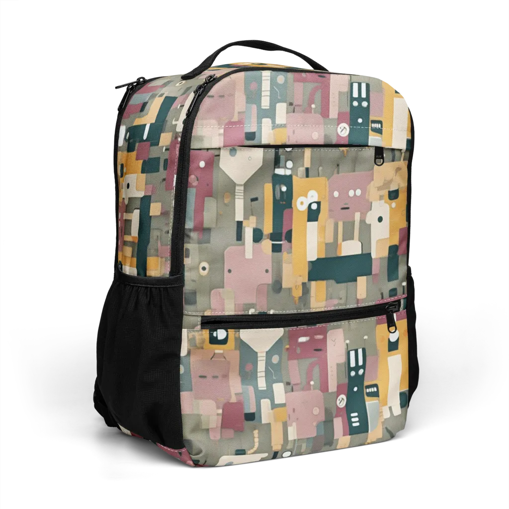 Robot Reverie on Utility Backpack — Right Front
